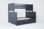 Luca Blue Twin Over Full Wood Bunk Bed With Trundle - Side