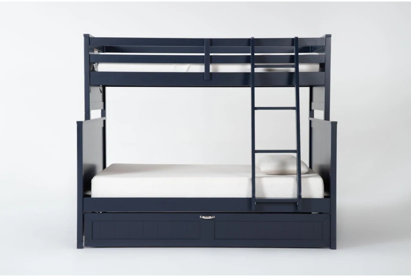 Luca Blue Twin Over Full Bunk Bed With Trundle - 360