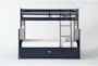 Luca Blue Twin Over Full Wood Bunk Bed With Trundle - Signature