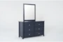 Luca Blue 6-Drawer Dresser/Mirror - Side