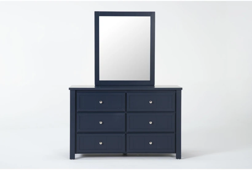 Luca Blue 6-Drawer Dresser/Mirror - 360