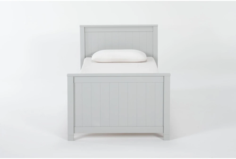 Luca Grey Full Wood Panel Bed