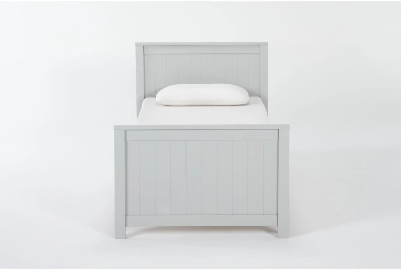 Luca Grey Full Wood Panel Bed - 360