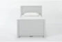 Luca Grey Full Wood Panel Bed With Double 3-Drawer Storage Unit - Front