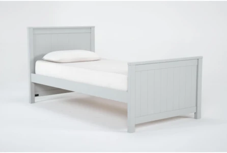 Luca Grey Twin Wood Panel Bed - Main