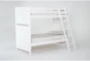 Luca White Twin Over Twin Wood Bunk Bed - Side