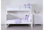Luca White Twin Over Twin Wood Bunk Bed - Room