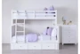 Luca White Twin Over Full Wood Bunk Bed - Room