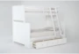 Luca White Twin Over Full Bunk Bed With 3 Drawer Storage Unit - Side