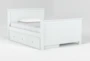 Luca White Full Wood Panel Bed With Single 3-Drawer Storage Unit - Signature
