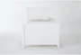 Luca White Twin Wood Panel Bed - Front