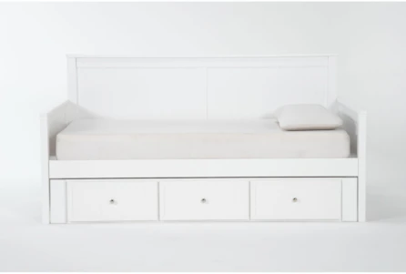Luca White Twin Daybed With 3 Drawer Storage Unit