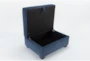 Colby Navy Storage Cocktail Ottoman - Detail