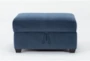 Colby Navy Storage Cocktail Ottoman - Signature
