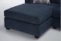 Colby Navy 128" 3 Piece Sectional with Left Arm Facing Chaise & Right Arm Facing Corner Chaise - Detail