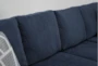 Colby Navy 128" 3 Piece Sectional with Left Arm Facing Chaise & Right Arm Facing Corner Chaise - Detail