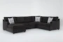 Colby Smoke 128" 3 Piece Sectional with Right Arm Facing Tux & Left Arm Facing Chaise - Signature