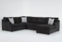 Colby Smoke 128" 3 Piece Sectional with Left Arm Facing Tux & Right Arm Facing Chaise - Signature