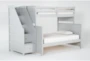 Luca Grey Twin Over Full Wood Bunk Bed With Stairway - Side