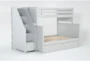 Luca Grey Twin Over Full Wood Bunk Bed With Stairway & Trundle - Side