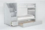 Luca Grey Full Over Full Wood Bunk Bed With Stairway & Trundle - Side