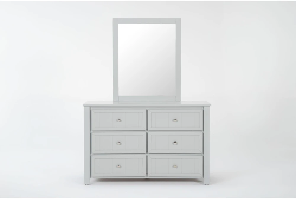 Luca Grey 6-Drawer Dresser/Mirror