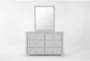 Luca Grey 6-Drawer Dresser/Mirror - Signature