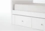 Luca White Twin Over Twin Wood Bunk Bed With Stairway & 3-Drawer Storage Unit - Detail