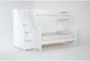 Luca White Twin Over Full Wood Bunk Bed With Stairway - Side