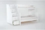 Luca White Twin Over Full Wood Bunk Bed With Stairway - Side