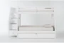 Luca White Twin Over Full Wood Bunk Bed With Stairway & Trundle - Signature