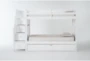Luca White Full Over Full Wood Bunk Bed With Stairway & Trundle - Signature