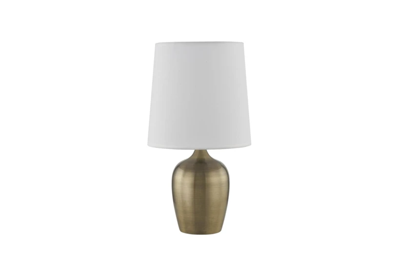 17 Inch Antique Brass Table Lamp  - 360