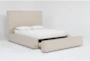 Porto California King Upholstered Storage Bed By Nate Berkus + Jeremiah Brent - Side