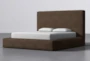Porto Chocolate California King Upholstered Storage Bed By Nate Berkus + Jeremiah Brent - Side