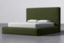 Porto Forest Green California King Upholstered Storage Bed By Nate Berkus + Jeremiah Brent - Side