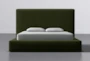 Porto Forest Green California King Upholstered Storage Bed By Nate Berkus + Jeremiah Brent - Signature