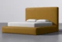 Porto Yellow California King Upholstered Storage Bed By Nate Berkus + Jeremiah Brent - Side