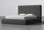 Porto Charcoal California King Upholstered Storage Bed By Nate Berkus + Jeremiah Brent - Side