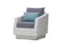 Carlyle Outdoor 3 Piece Conversation Set With Grey Polyester Cushions - Detail