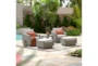 Carlyle Outdoor 5 Piece Chair + Ottoman Conversation Set With Cast Coral Sunbrella Cushions - Room
