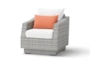 Carlyle Outdoor 5 Piece Chair + Ottoman Conversation Set With Cast Coral Sunbrella Cushions - Detail
