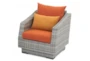Carlyle Outdoor 5 Piece Chair + Ottoman Conversation Set With Tikka Orange Sunbrella Cushions - Detail