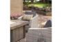 Carlyle Outdoor 5 Piece Lounge Chair + Square Firepit Conversation Set With Charcoal Grey Sunbrella Cushions - Detail