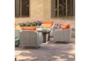 Carlyle Outdoor 5 Piece Lounge Chair + Square Firepit Conversation Set With Tikka Orange Sunbrella Cushions - Detail