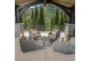 Carlyle Outdoor 5 Piece Lounge Chair Conversation Set With Maxim Beige Sunbrella Cushions - Room