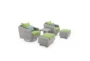Carlyle Outdoor 5 Piece Motion Lounge Chair + Ottoman Conversation Set With Ginkgo Green Sunbrella Cushions - Signature
