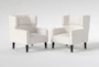 Adeline II White Boucle 35"  Margie Accent Chair Set Of 2 - Signature