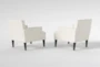 Aspen Sterling Linen 33" Accent Chair Set Of 2 - Back