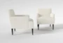 Aspen Sterling Linen 33" Accent Chair Set Of 2 - Side